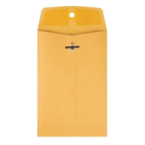 Quality Park 5 x 7-1/2 Clasp Envelopes | Moisture-Activated Gummed Flap, Kraft Paper, 100/Box thumbnail 2