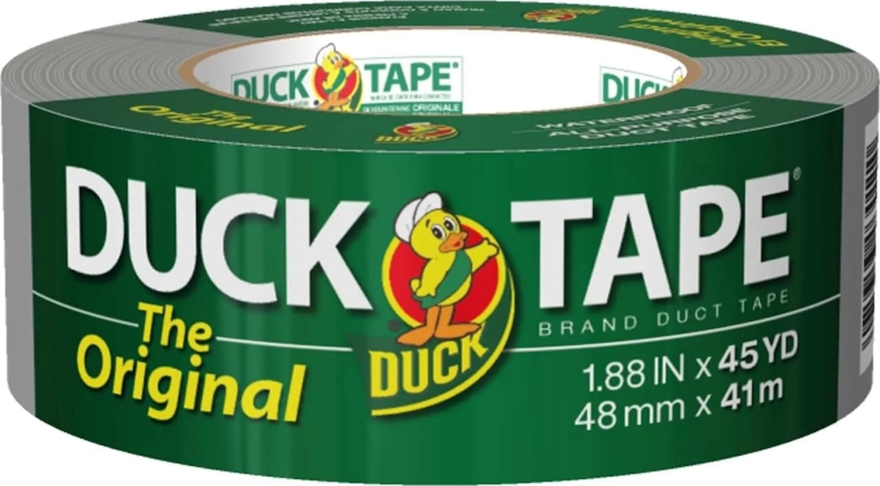 Duck Duct Tape 18 Rolls | Waterproof, Strong Adhesion, 1080 Yards, Silver — 1 Roll