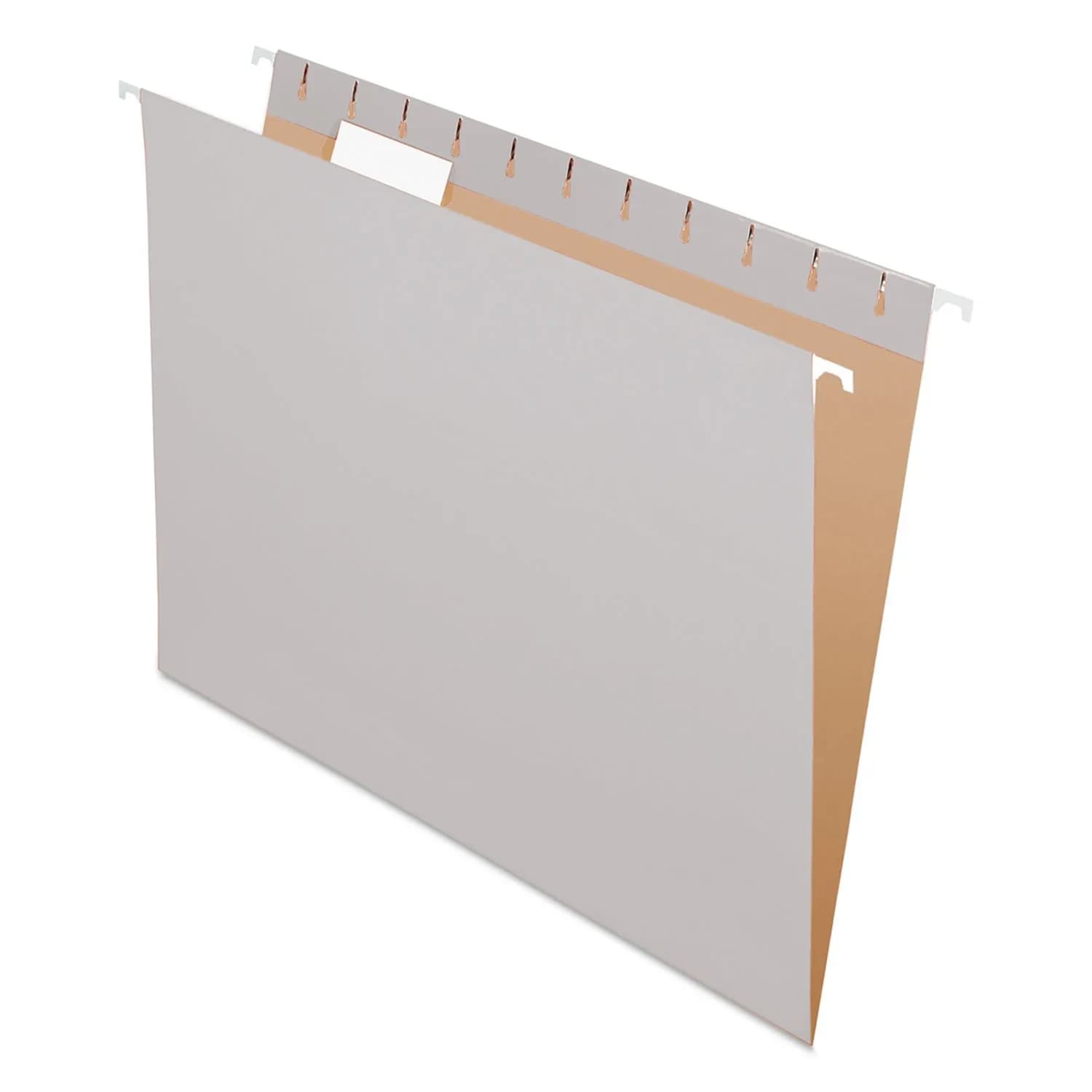 Pendaflex Recycled Hanging Folders Letter Size | Gray, 1/5 Cut, 25/Box — Grey