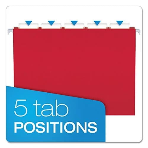 Pendaflex Recycled Hanging Folders Letter Size Assorted Colors 25/Box | Eco-Friendly Office Storage thumbnail 5