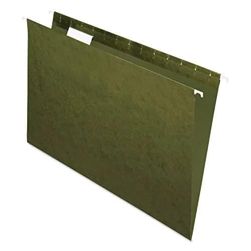 Pendaflex Recycled Hanging File Folders, 25 Pack, Green, Legal Size (21.6 x 35.6 cm) | Eco-Friendly Organization thumbnail 1