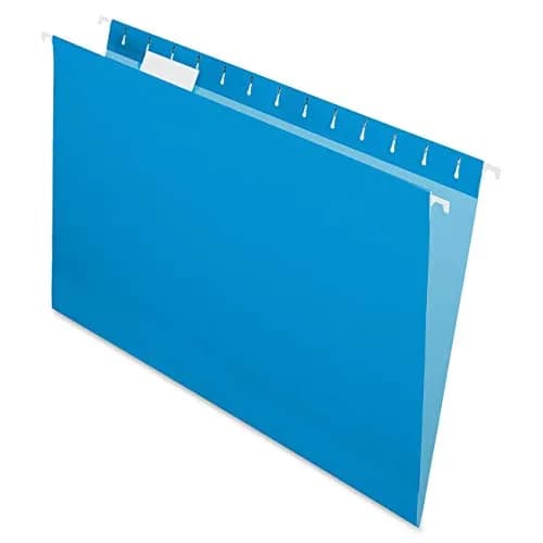 Pendaflex Recycled Hanging Folders Blue Legal Size 25/Box | Eco-Friendly Office Storage thumbnail 1