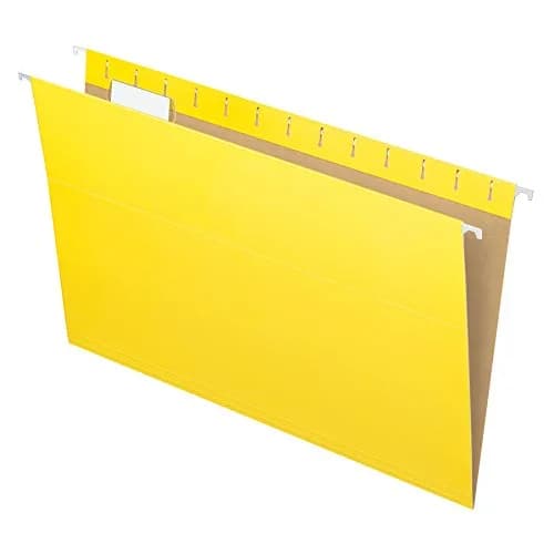 Pendaflex Recycled Hanging Folders Legal Size Yellow 25/Box | Eco-Friendly, Durable & Color-Coded Filing thumbnail 2