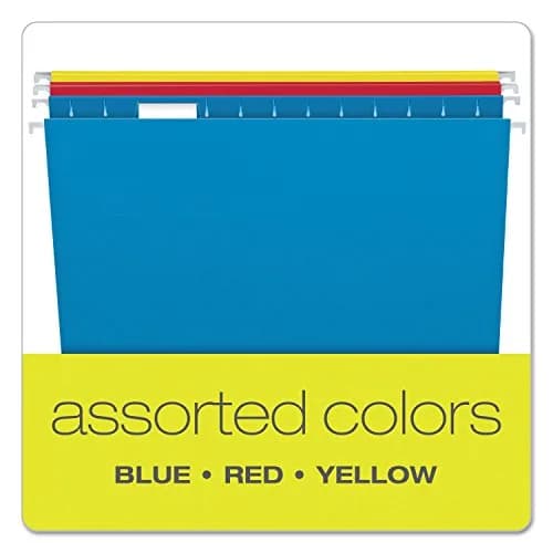 Pendaflex Recycled Hanging Folders Legal Size Assorted Colors 25/BX | Eco-Friendly, Color-Coded Filing thumbnail 3