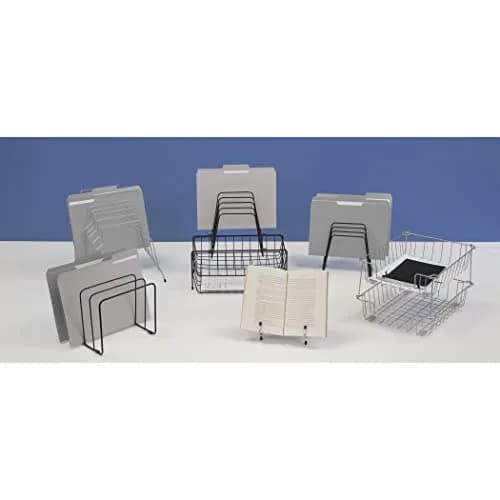 Fellowes Step File Junior Wire Organizer Rack, 6 Sections, Black | Durable Steel Office Storage thumbnail 6