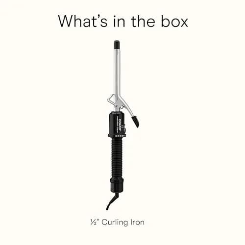 Conair Curling Iron 0.5-inch Barrel | Multi-Heat, Dual Voltage, Black thumbnail 7