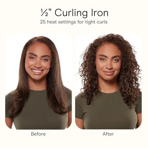 Conair Curling Iron 0.5-inch Barrel | Multi-Heat, Dual Voltage, Black thumbnail 8