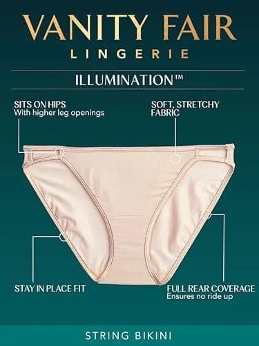 Vanity Fair Illumination String Bikini Panty 18108 | Satin trim & stretch comfort (70-120 chars) thumbnail 4