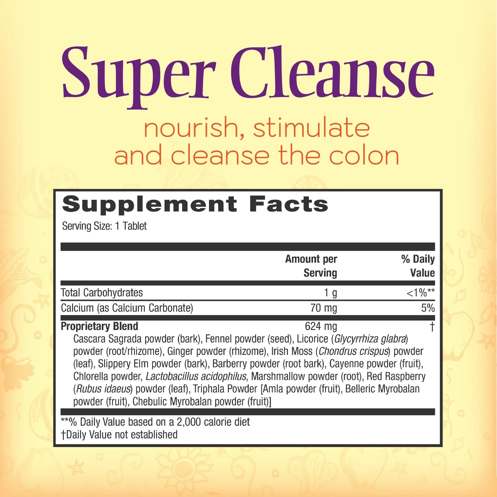 Nature's Secret Super Cleanse Herbal Colon Cleanse & Gut Support 100 Tablets (3.75 oz) | Digestive Wellness & Regularity - view 2