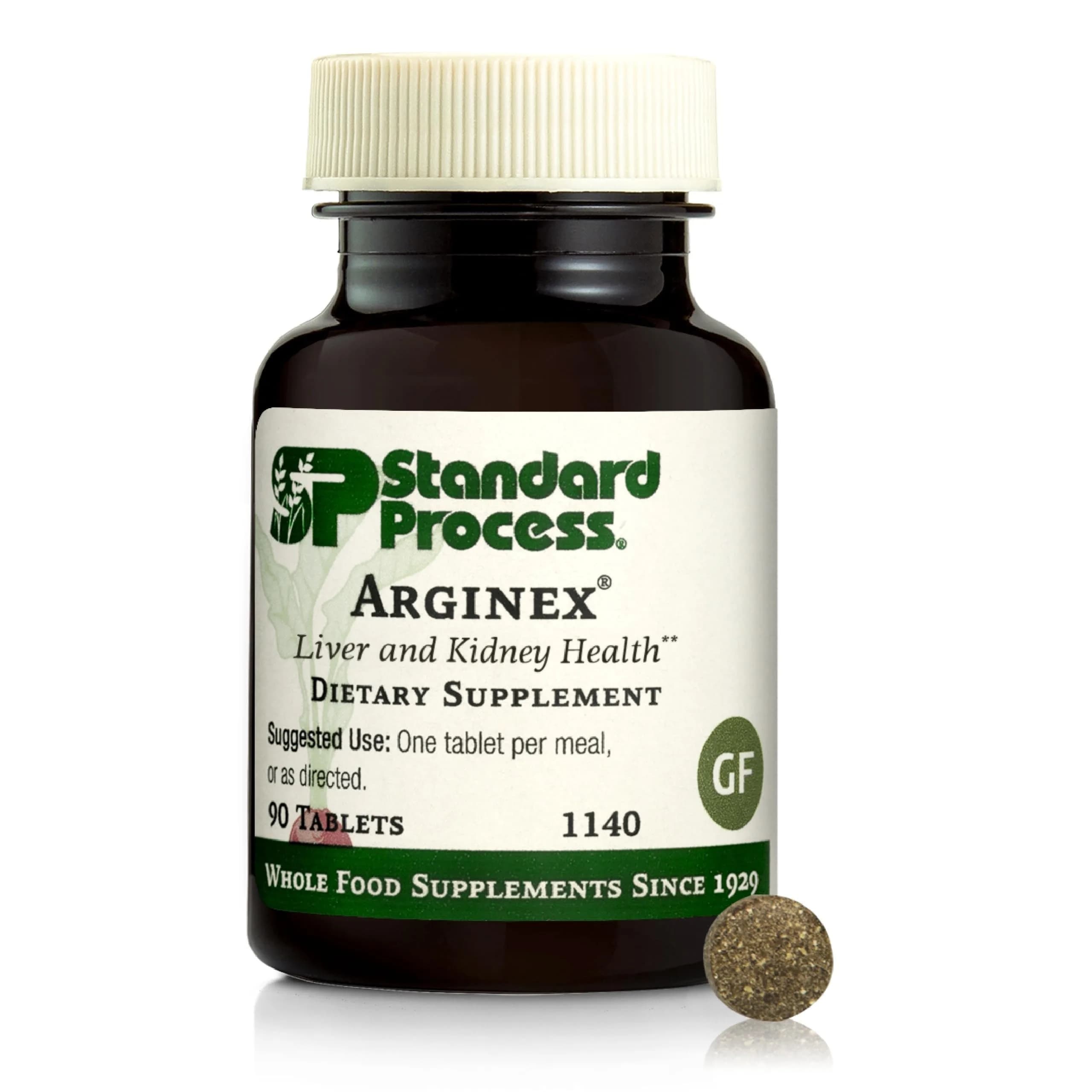 Standard Process Arginex 90 Tablets | Supports Liver & Kidney Health with Whole-Food Phytonutrients — Tablet