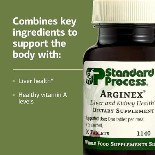 Standard Process Arginex 90 Tablets | Supports Liver & Kidney Health with Whole-Food Phytonutrients thumbnail 4