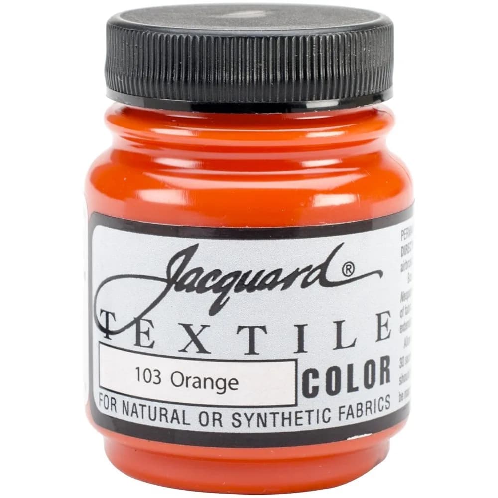 Jacquard Textile Paint Orange 66ml (2.25 Fl Oz) | Permanent Fabric Paint for Clothes, Shoes, Upholstery - main product image