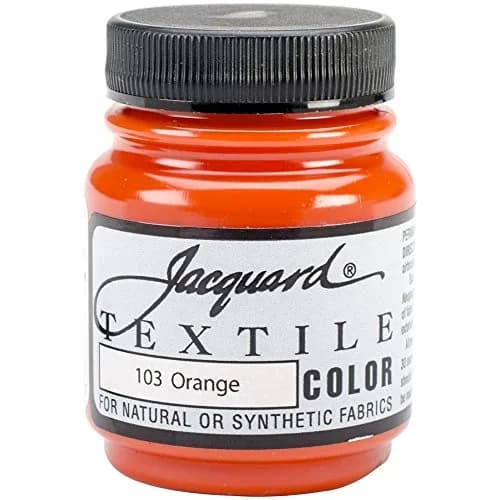 Jacquard Textile Paint Orange 66ml (2.25 Fl Oz) | Permanent Fabric Paint for Clothes, Shoes, Upholstery thumbnail 1