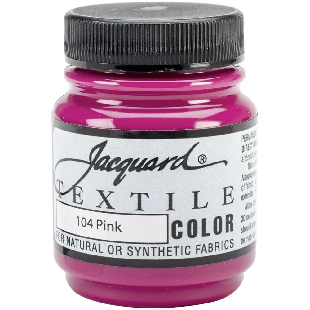 Jacquard Fabric Paint 2.25 Fl Oz Pink | Permanent Acrylic Textile Color for Clothes, Furniture, Shoes, Tote Bags - main product image