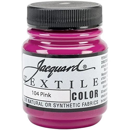 Jacquard Fabric Paint 2.25 Fl Oz Pink | Permanent Acrylic Textile Color for Clothes, Furniture, Shoes, Tote Bags thumbnail 1