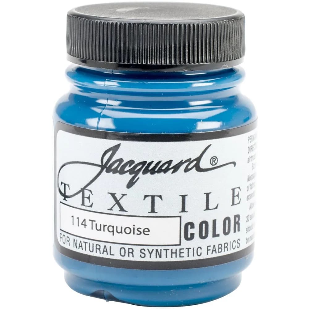 Jacquard Textile Paint 2.25 Oz Turquoise | Permanent Fabric Paint for Clothes, Furniture, Shoes & Tote Bags - main product image