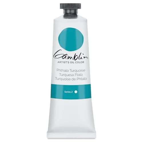 Gamblin Artist Oil 37Ml Phthalo Turquoise | High Tinting Strength, Tropical Water & Art Use (110-120 chars) thumbnail 1
