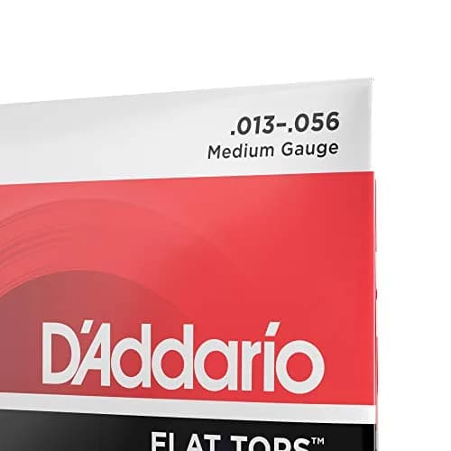D'Addario Flat Tops Phosphor Bronze Strings EFT17 Medium 13-56 | Reduced Finger Noise for Recording & Slide Guitar thumbnail 4