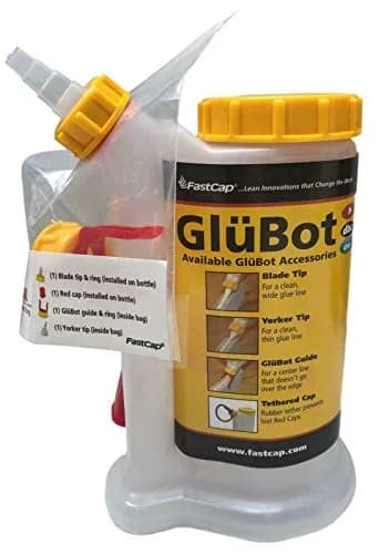 FastCap Glue Dispenser, Yellow/White, 16 oz | Spill-Proof, Two-Chamber Design thumbnail 3