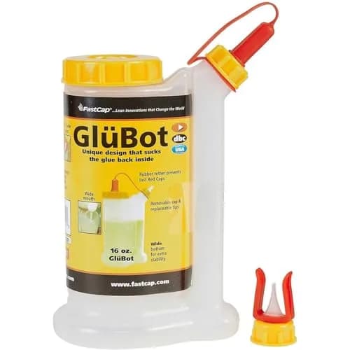 FastCap Glue Dispenser, Yellow/White, 16 oz | Spill-Proof, Two-Chamber Design thumbnail 4