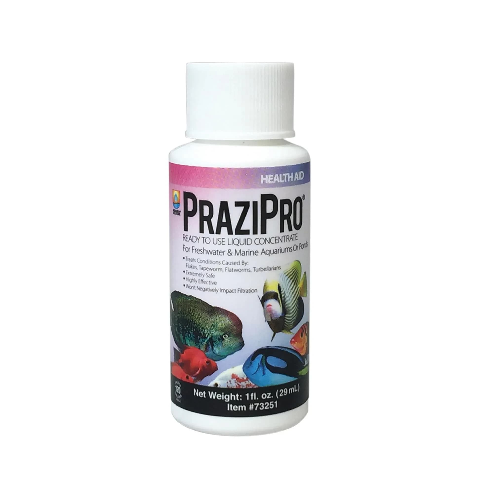 Aquarium Solutions PraziPro Parasite Treatment 29.57ml (1 fl oz) | Safe for Freshwater, Marine, and Ponds