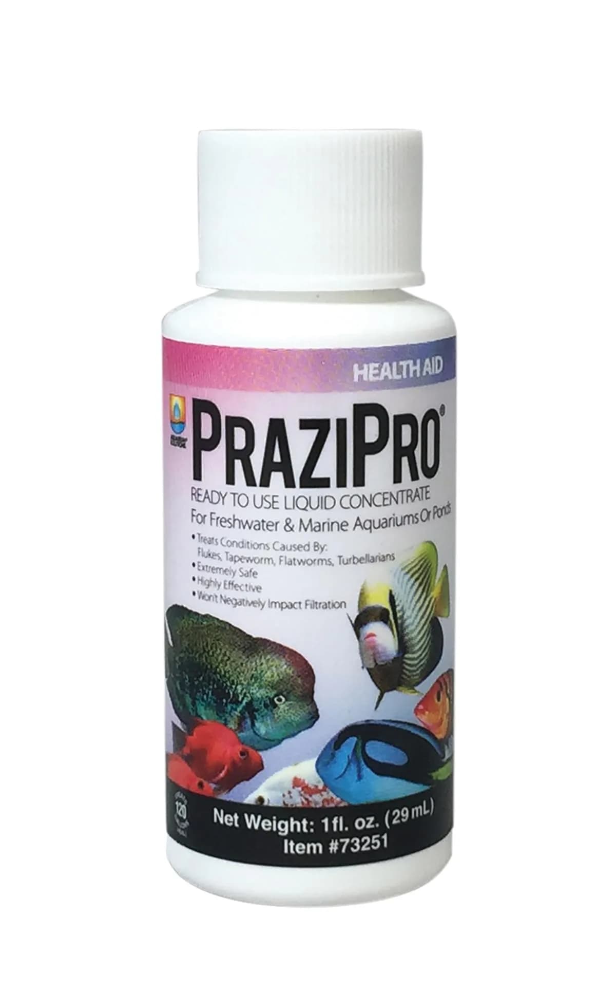 Aquarium Solutions PraziPro Parasite Treatment 29.57ml (1 fl oz) | Safe for Freshwater, Marine, and Ponds — 1 Ounce