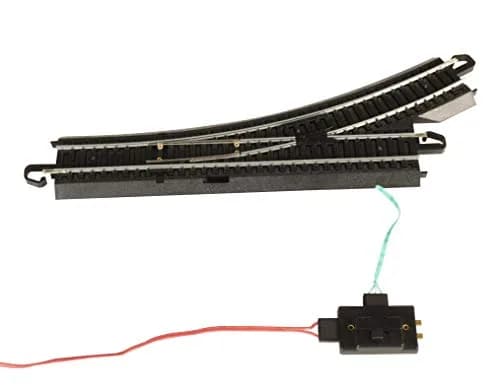 Bachmann HO Scale Snap-Fit E-Z TRACK REMOTE TURNOUT - LEFT | Steel Alloy Rail with Black Roadbed thumbnail 2