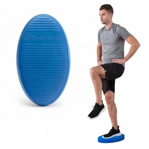 THERABAND Stability Trainer Pad, Foam Balance Pad, Soft, Set of 2, Blue | Moderate instability for balance & coordination thumbnail 1