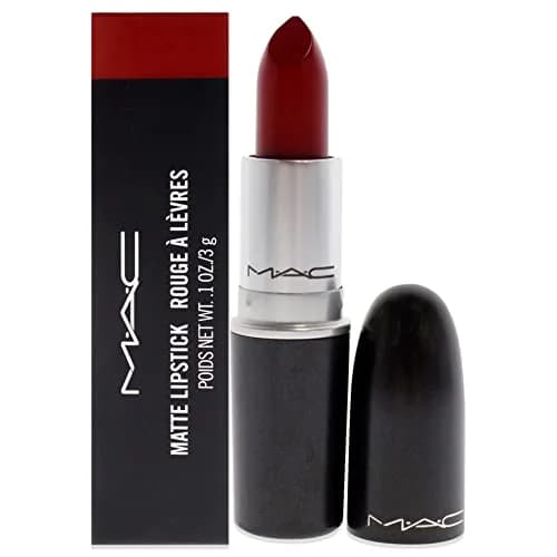 MAC Powder Kiss Lipstick 923 Stay Curious | Soft-Matte, Hydrating (70-120 chars) — Russian Red