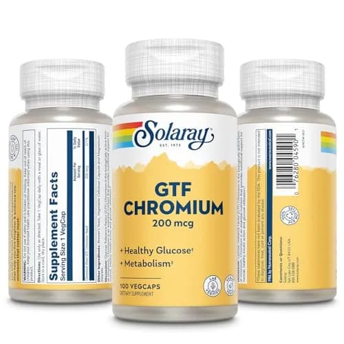 SOLARAY GTF Chromium 200mcg | Supports Metabolism & Energy | Vegan, Lab Verified, 100 VegCaps thumbnail 5