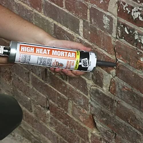 DAP High Heat Fire Resistant Mortar, 10 Oz, Black | ASTM E136 Non-Combustible Sealant for Firebrick & Fireplaces thumbnail 6