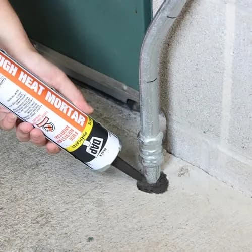 DAP High Heat Fire Resistant Mortar, 10 Oz, Black | ASTM E136 Non-Combustible Sealant for Firebrick & Fireplaces thumbnail 7