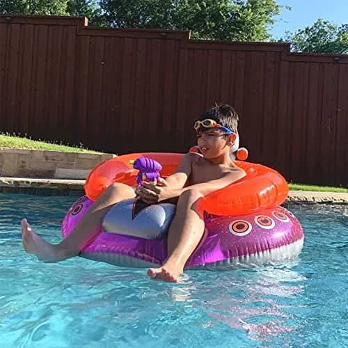 Swimline UFO Spaceship Squirter Inflatable Float for Kids | 45" | Water Fun with Built-in Squirter thumbnail 4