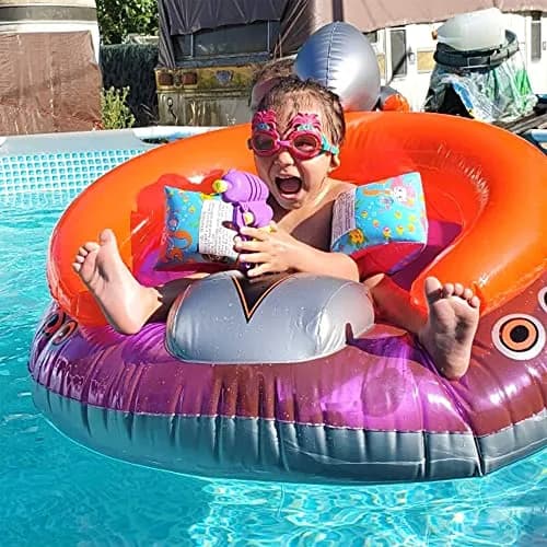 Swimline UFO Spaceship Squirter Inflatable Float for Kids | 45" | Water Fun with Built-in Squirter thumbnail 3
