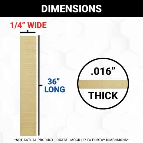 K & S Precision Metals Brass Strip 9709 0.016" Thick 1/4" Wide 36" Long | Durable, Versatile DIY & Electrical Metal thumbnail 2
