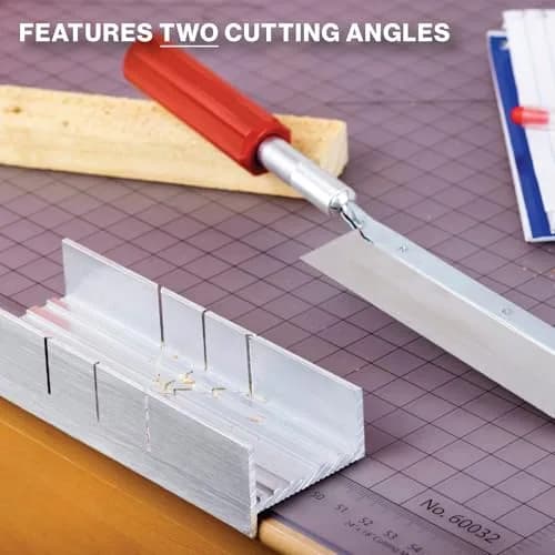 Excel Blades 6-Inch Aluminum & Steel Mitre Box | Precision Cuts for Wood, Plastic, Soft Metals thumbnail 6