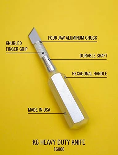 Excel Blades K6 Heavy Duty Metal Craft Knife, Hexagonal Aluminum Handle, 12 cm (4.75 in) | Precision Cutting Tool thumbnail 7