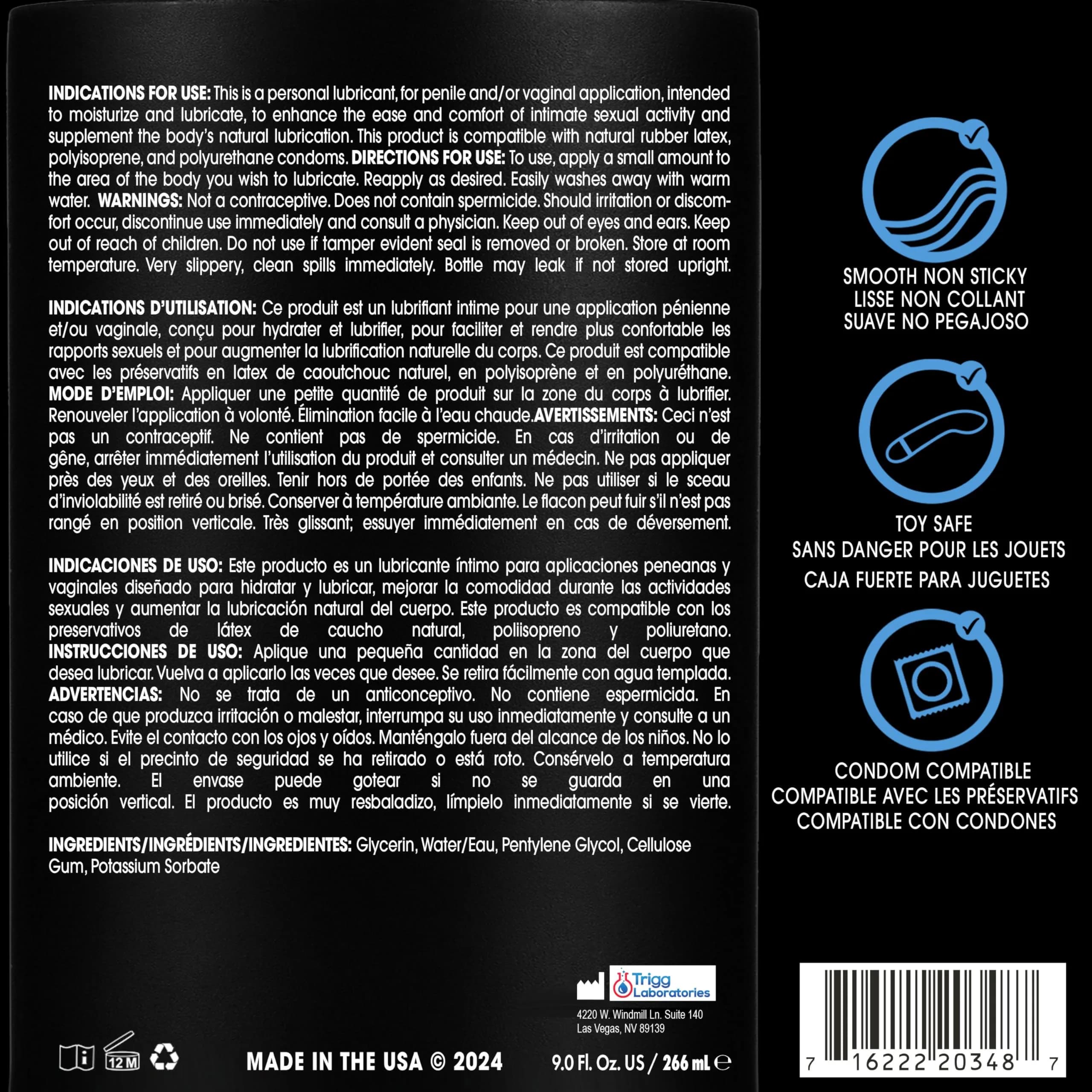 Wet Silver Water-Based Lubricant 266ml (9 fl oz) | Long-Lasting, Original Formula - view 2