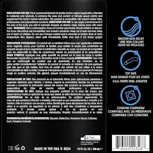 Wet Silver Water-Based Lubricant 266ml (9 fl oz) | Long-Lasting, Original Formula thumbnail 2