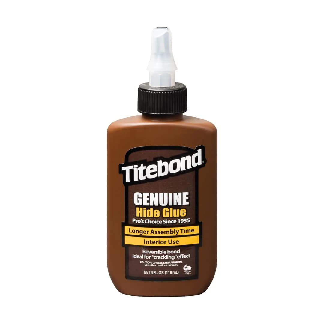 Titebond Genuine Hide Glue, 4 fl oz (118 ml) | Amber Liquid for Woodworking - main product image