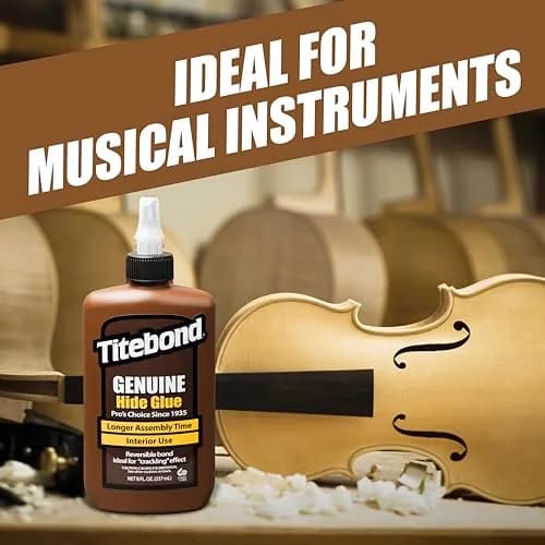 Titebond Genuine Hide Glue, 4 fl oz (118 ml) | Amber Liquid for Woodworking thumbnail 4