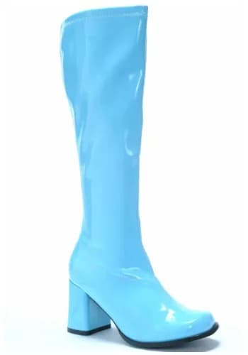 Ellie Shoes Women's Go-Go Boot | Retro Knee High, Blue, 6 US | 3-inch Block Heel thumbnail 1
