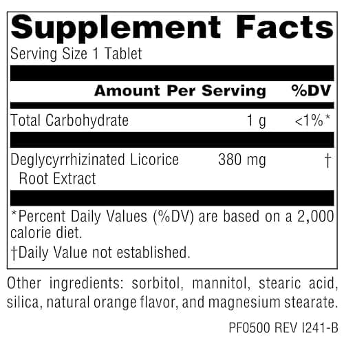 Planetary Herbals DGL Licorice Tablets 100 Count | Supports Digestive Tract & Adrenal Function thumbnail 2