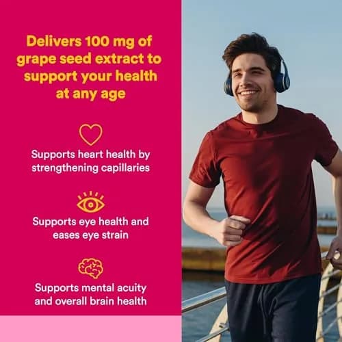 Natural Factors Grape Seed Extract 100 mg 90 Vegetarian Capsules | Antioxidant Support for Circulation & Eye Health thumbnail 2