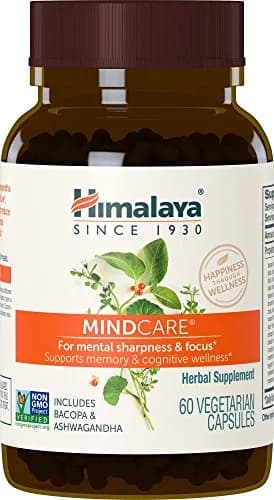 Himalaya MindCare Nootropic Brain Supplement 1170 mg 60 Capsules | Supports Memory, Focus & Clarity thumbnail 1