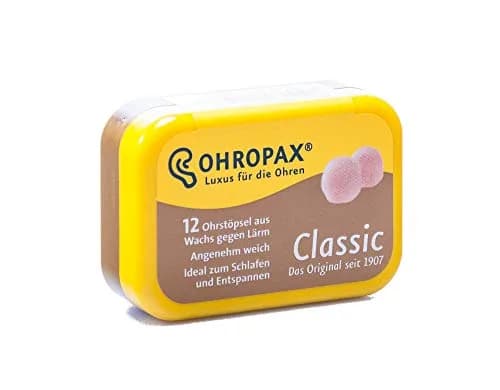 OHROPAX Wax Ear Plugs, 12 Pair | Noise Reduction 23dB, Water Protection for Swimmers thumbnail 1