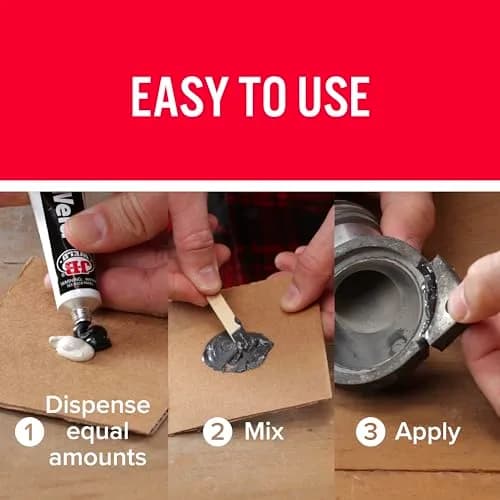J-B Weld KwikWeld Quick Setting Steel Reinforced Epoxy 2 oz (59 ml) | Fast-Setting Metal Repair Adhesive thumbnail 6
