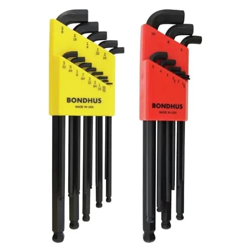 Bondhus 20599 Stubby Ball End Hex Key Set 1.5-10mm (0.050-3/8") | 20% Stronger Protanium Steel thumbnail 1