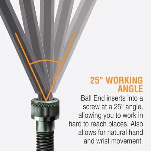 Bondhus 20599 Stubby Ball End Hex Key Set 1.5-10mm (0.050-3/8") | 20% Stronger Protanium Steel thumbnail 3