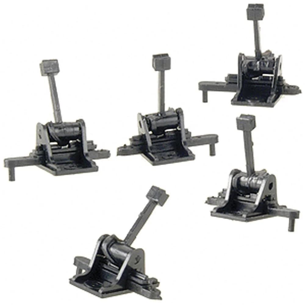 Caboose Industries HO Ground Throw Sprung 5 CAB5202S HO Track | Set of 5 Black Delrin Switch Throws - main product image